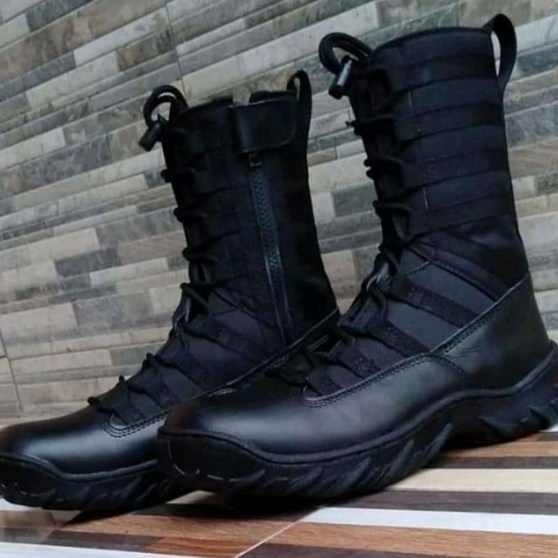 CMD Sepatu Pdl Ninja Tactical Resleting Kulit Asli