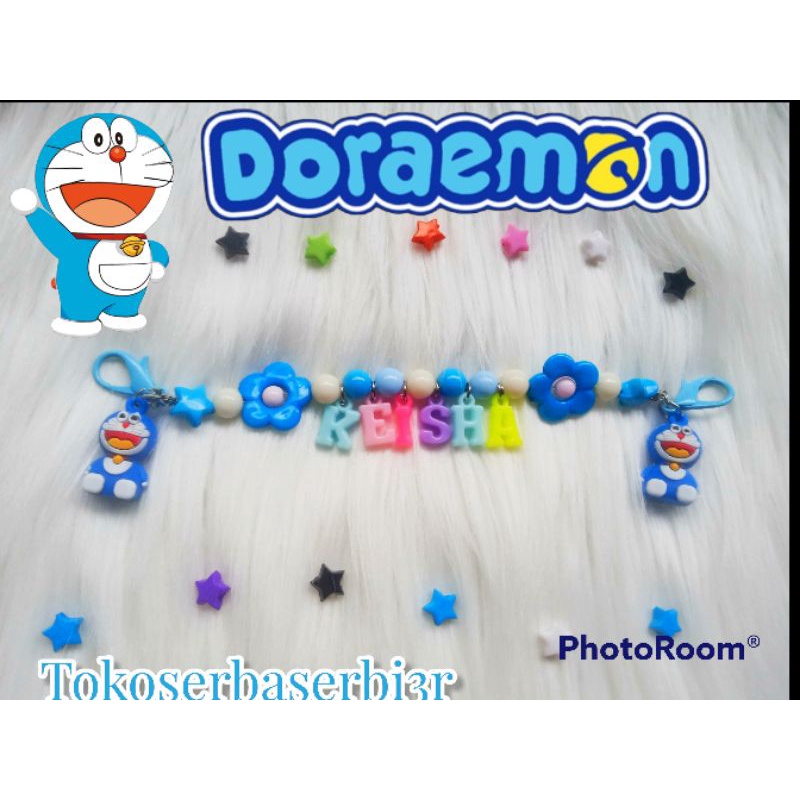 Konektor masker anak perempuan (ada bandul/boneka nya) bisa request nama/warna/motif