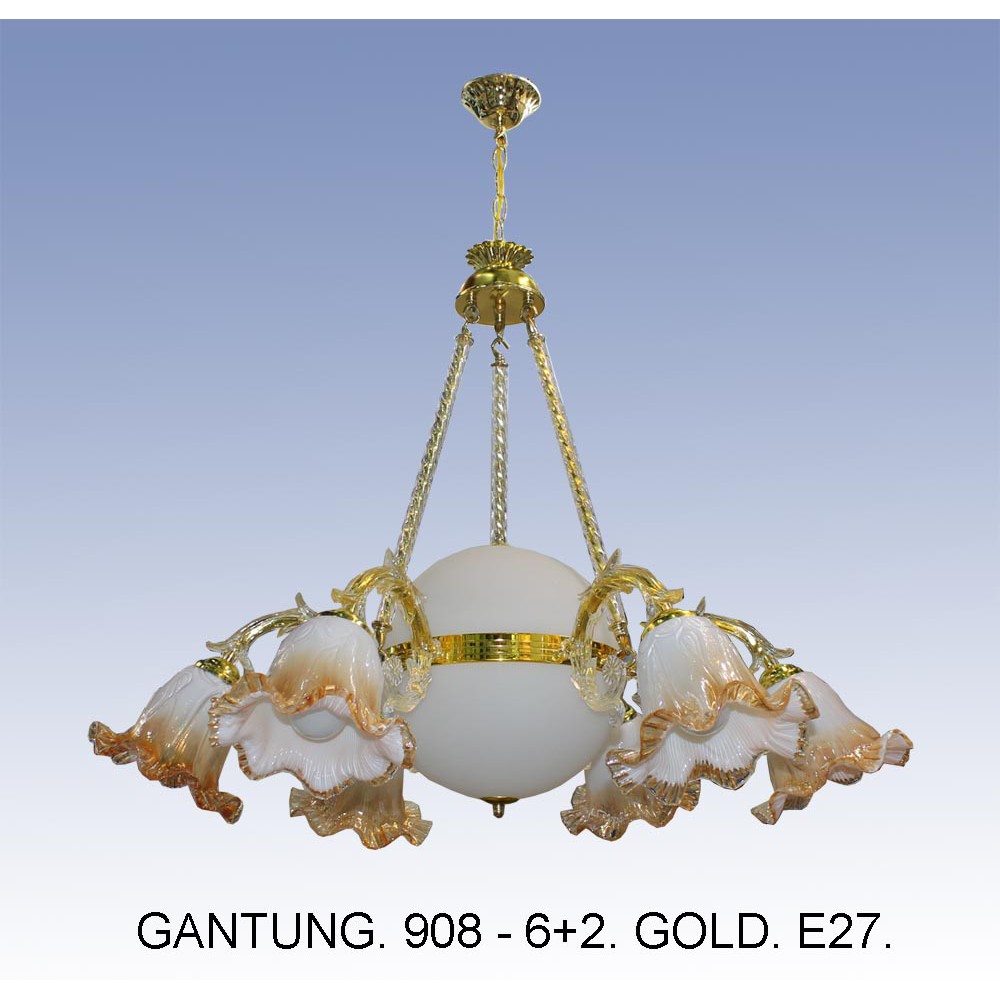 Lampu Hias Gantung Minimalis Dekorasi Ruang Tamu 908 / 6+2  GD