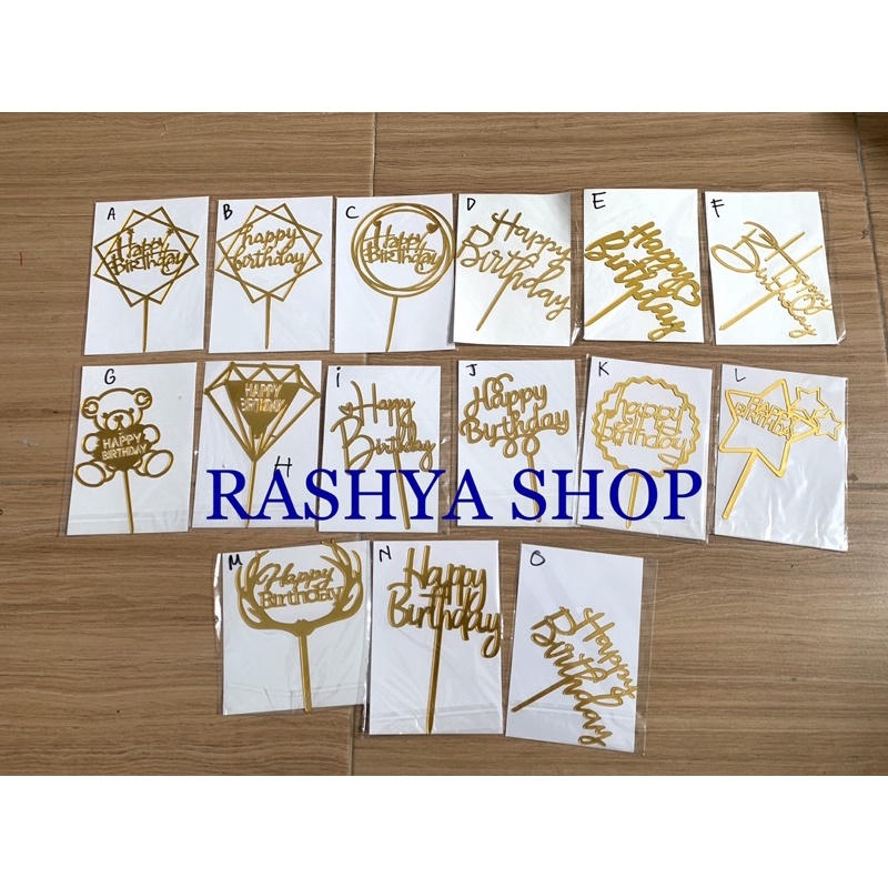 Jual Topper Cake Acrylic (Gold Dan Silver) | Shopee Indonesia