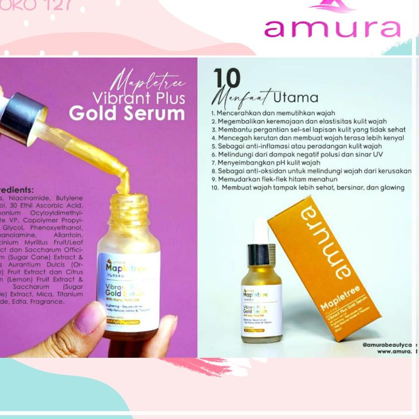 [KODE CLHIU] AMURA Serum Expert Serum Gold Kecantikan Skincare Skin care Acne Wajah Flek Hitam BPOM Asli 100% COD
