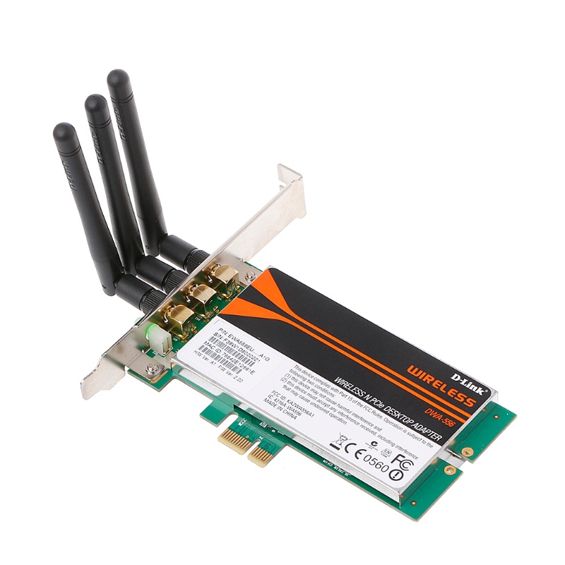 Btsg DWA-556 Wireless N PCI-E Desktop Adapter WiFi Card Profil Rendah