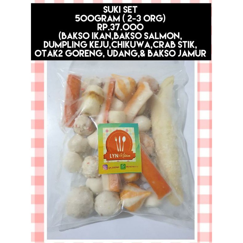 SUKI MIX  500GRAM ( +- 27 bakso & 1otak2 utuh)