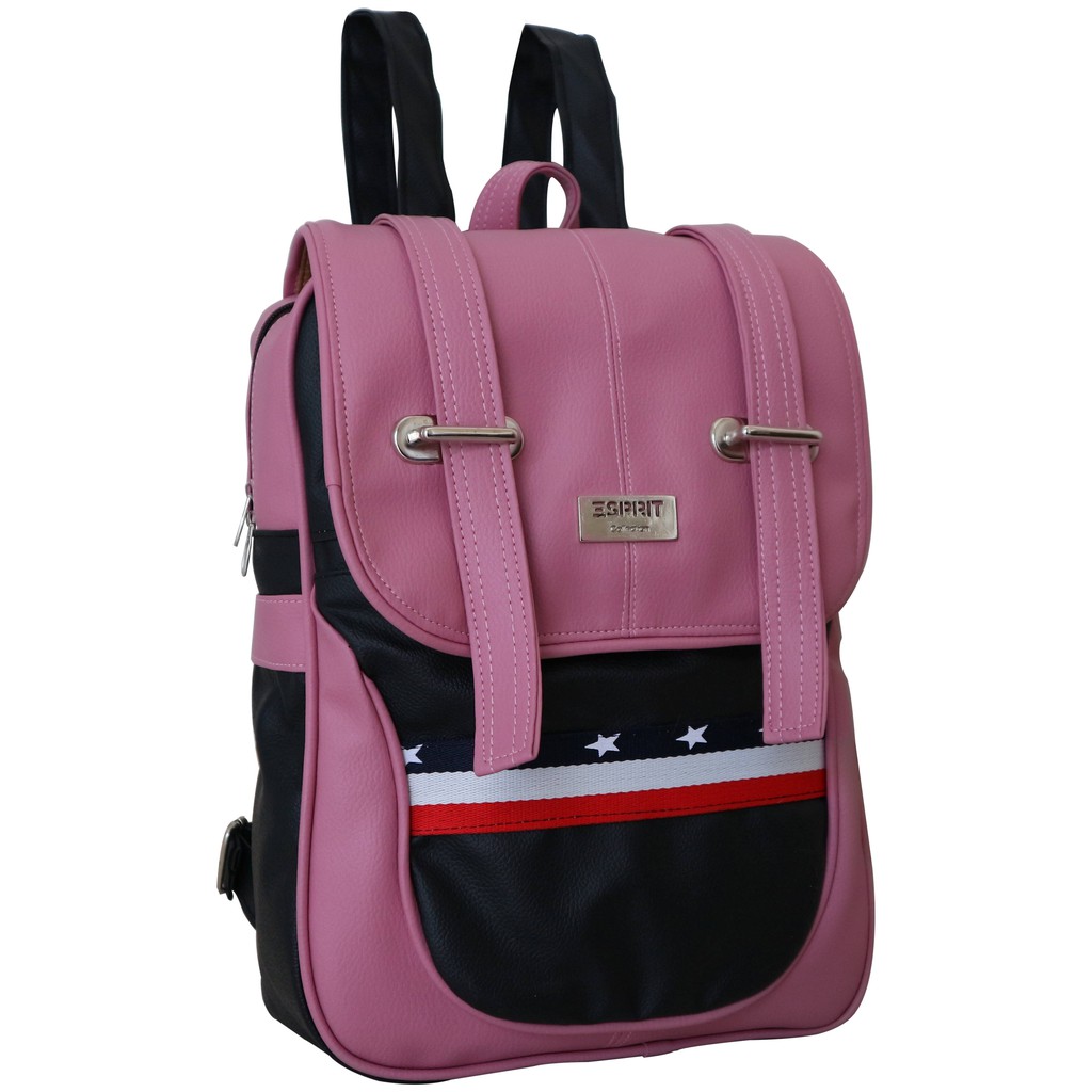 Tas Ransel Cewek Espirit Tancepan Pink Imut Backpack Sekolah Travelling Cantik Gaul Modis