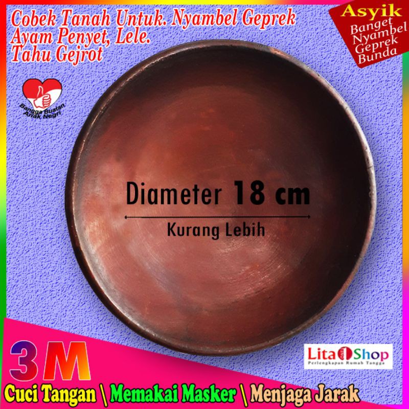 COBEK TANAH LIAT / TRADISIONAL 18 CM / MURAH