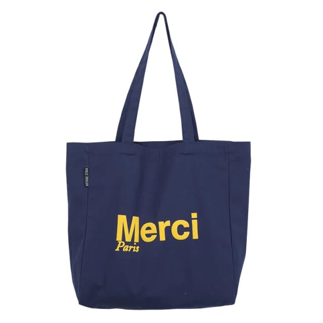 TOTEBAG WANITA MOTIF MERCI PARIS - TOTEBAG TERMURAH