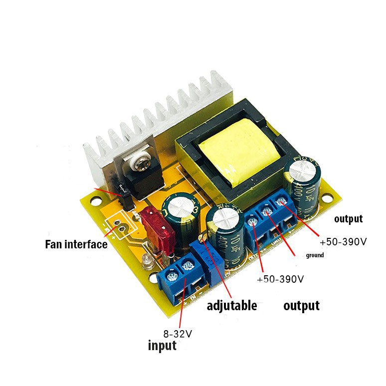 DC-DC high voltage boost ZVS capacitor 45-390V 780V adjustable 5A (780)