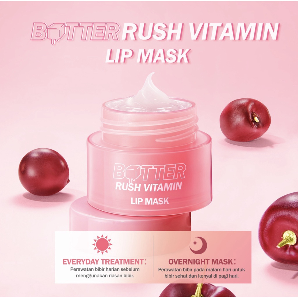 BNB barenbliss Butter Rush Vitamin Lip mask Moisturizing Lip Balm / Masker Bibir Cerah