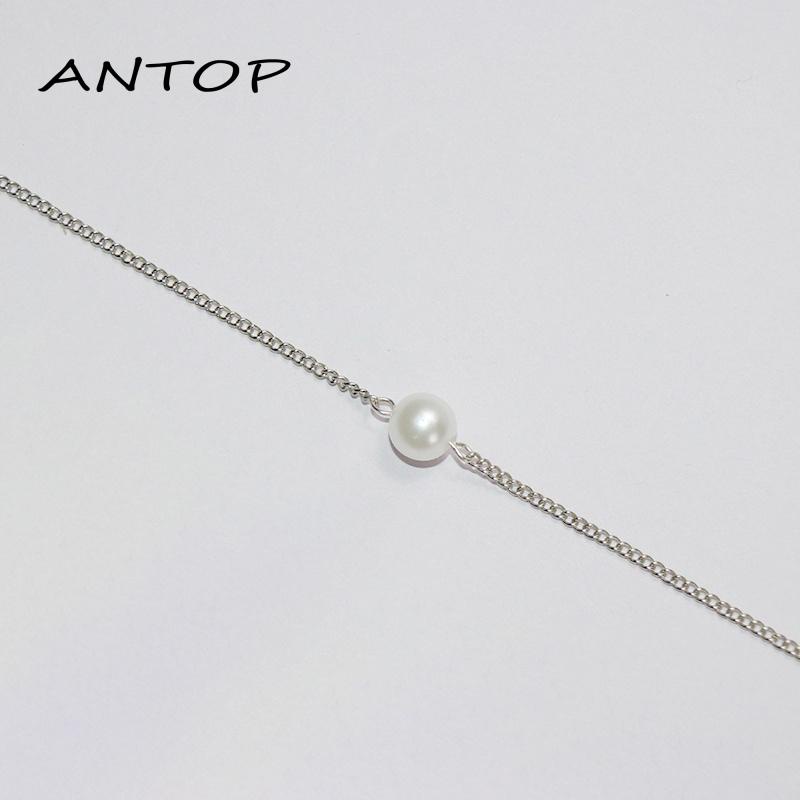 Kalung Klavikula Dengan Liontin Mutiara Imitasi Untuk Wanita
