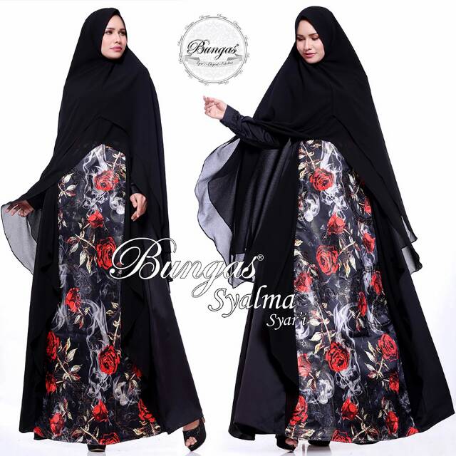 Gamis Syalma syar'i by Bungas original