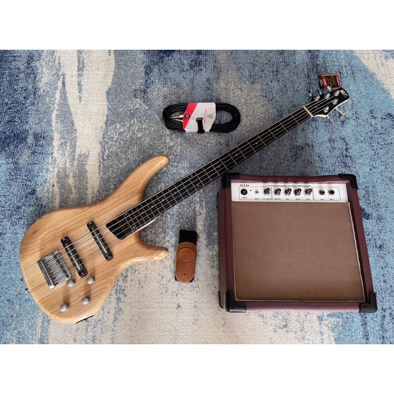 Paket Bass Ibanez Soundgear 5 SDGR Warna Natural