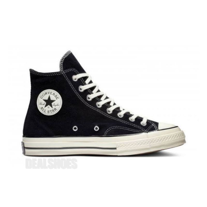Converse CT 1970s HI Black Egret Original Free Paper Bag &  Sock