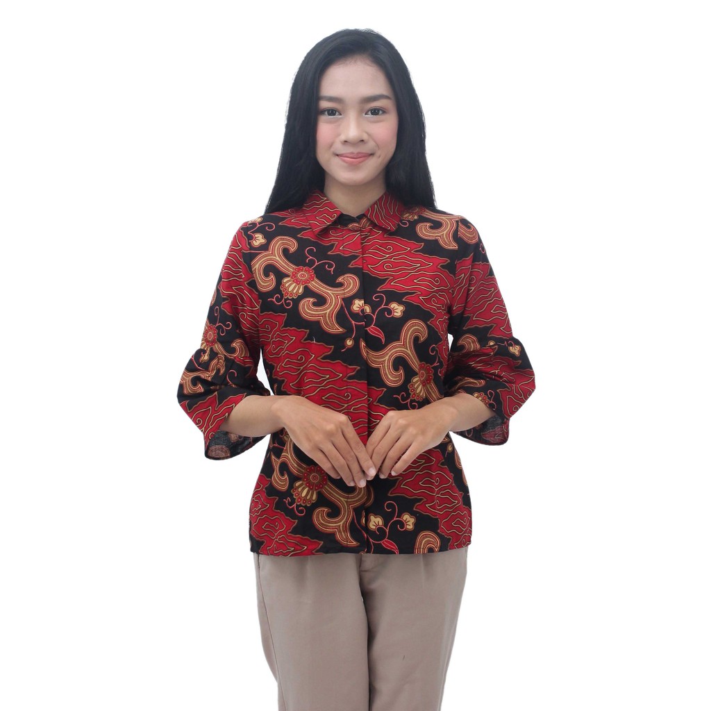 Batik Wanita Moderan Atasan Blouse Batik Dua Putri