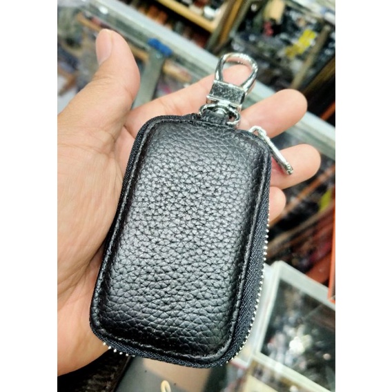 Dompet Hardcase Remote keyless Gantungan kunci Mobil Kulit asli polos tanpa merk tanpa logo