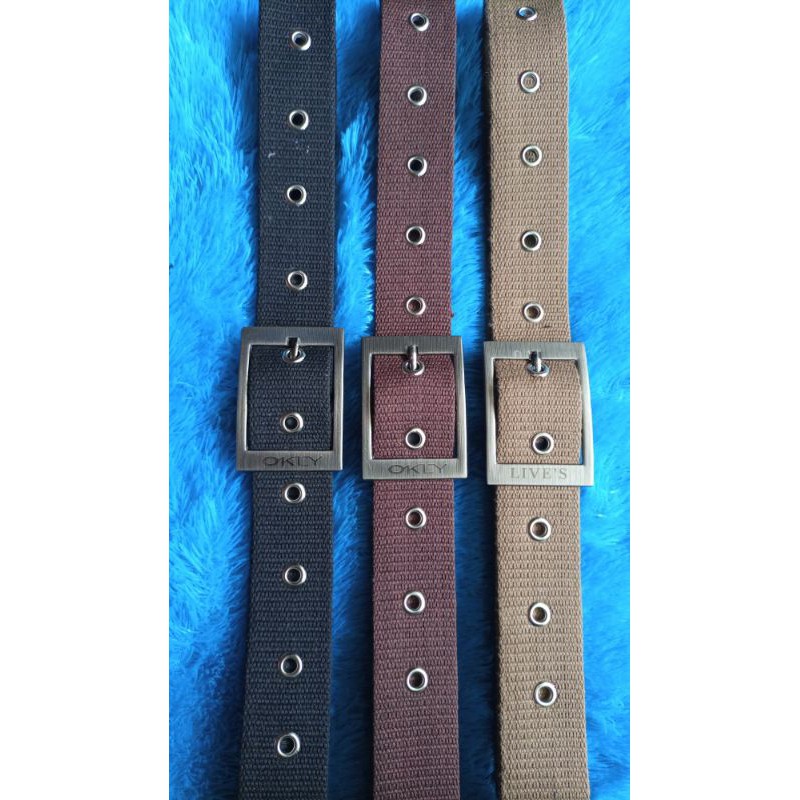 ikat pinggang kanvas/ katun peria wanita mudel gesper H bgus di jamin