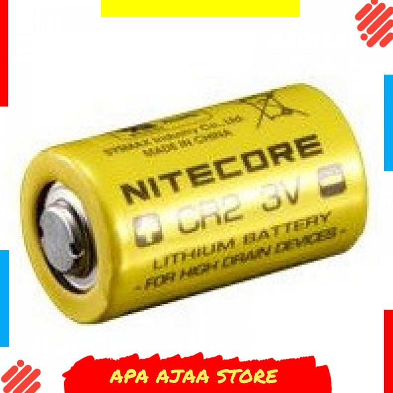 Paling Dicari ! NITECORE CR2 Non-Rechargeable Lithium Battery 3V 1 PCS