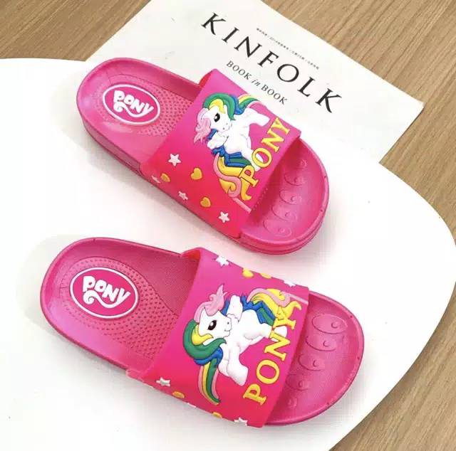 Sandal Selop Slop Unicorn Pony Anak Impor