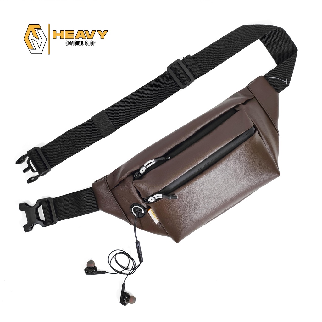 Tas Heavy Waistbag Heavy PU. leather high quality | Tas Pinggang - tas selempang - tas waistbag heavy