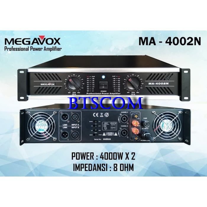 POWER AMPLI MEGAVOX MA4002 N POWER MEGAVOX MA 4002 N POWER MEGAV0X MA 4002N