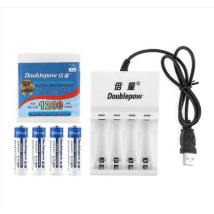 [BATERAI] - Charger Baterai 4 slot AA/AAA + 4 PCS AA Battery 1200mAh - EPC-BTY-14M