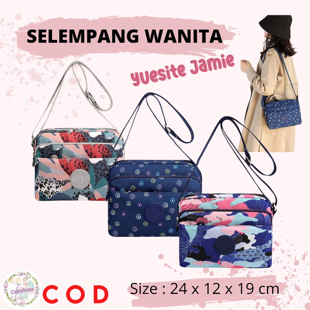 Tas selempang wanita import yuesite jamie original crossbody waterproof