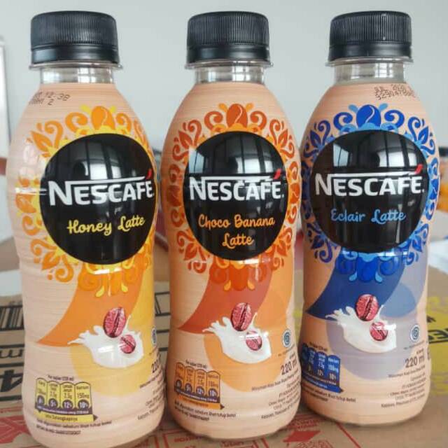 Nescafe Kopi Susu Botol Honey Latte / Choco Banana Latte / Eclair Latte 220 ml botol