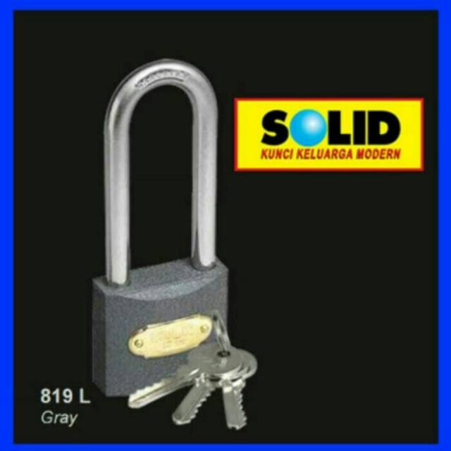 Gembok Solid 30MM 819L, Gembok motor, Gembok Rmh, Kunci pengaman Solid