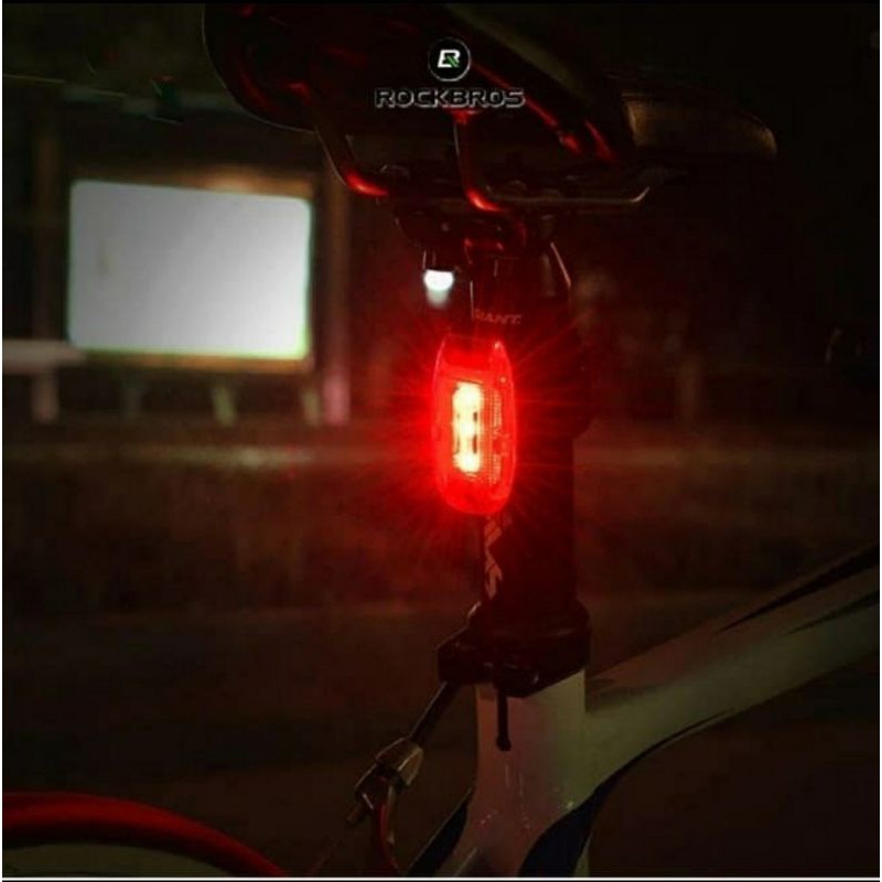 Lampu Sepeda Lipat MTB Road ROCKBROS ZPWD-1 Bike Rear Clip Light LED