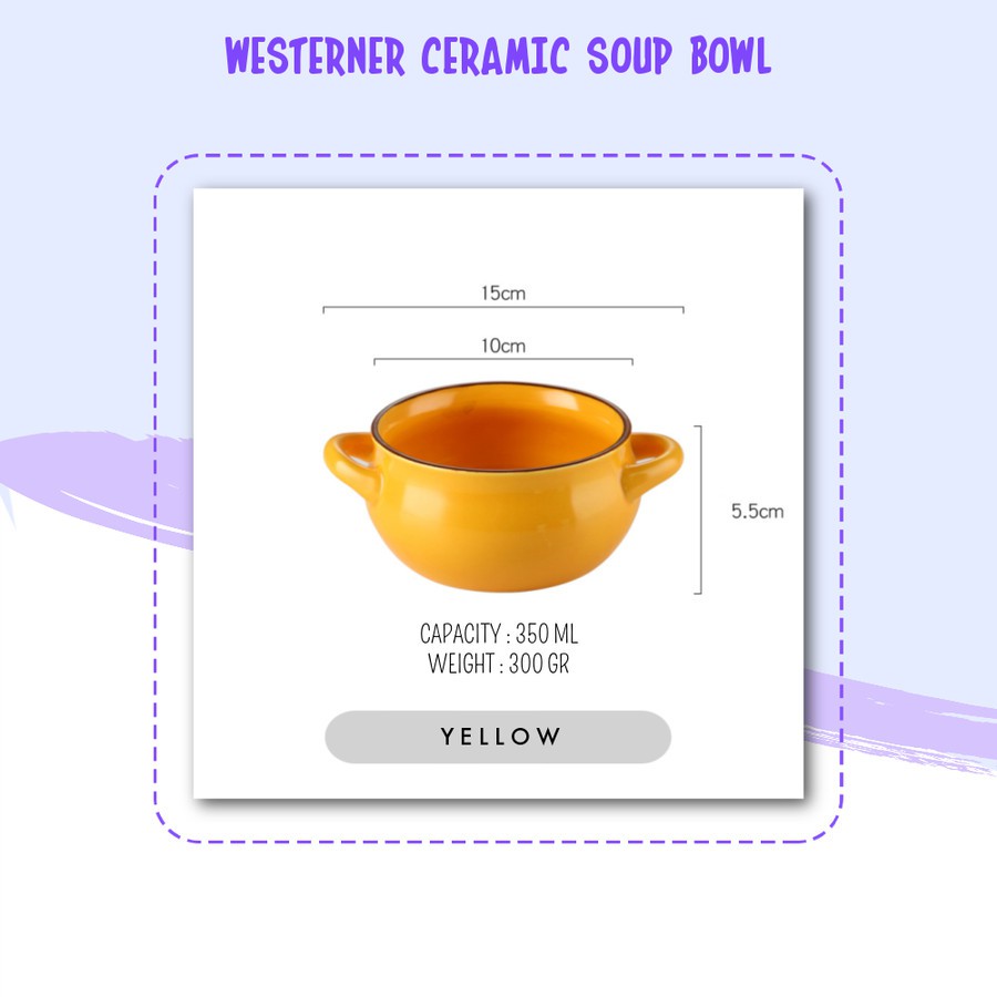 Westerner Ceramic Soup bowl / mangkok sop / mangkok ceramic / mangkok kuah / mangkok makan