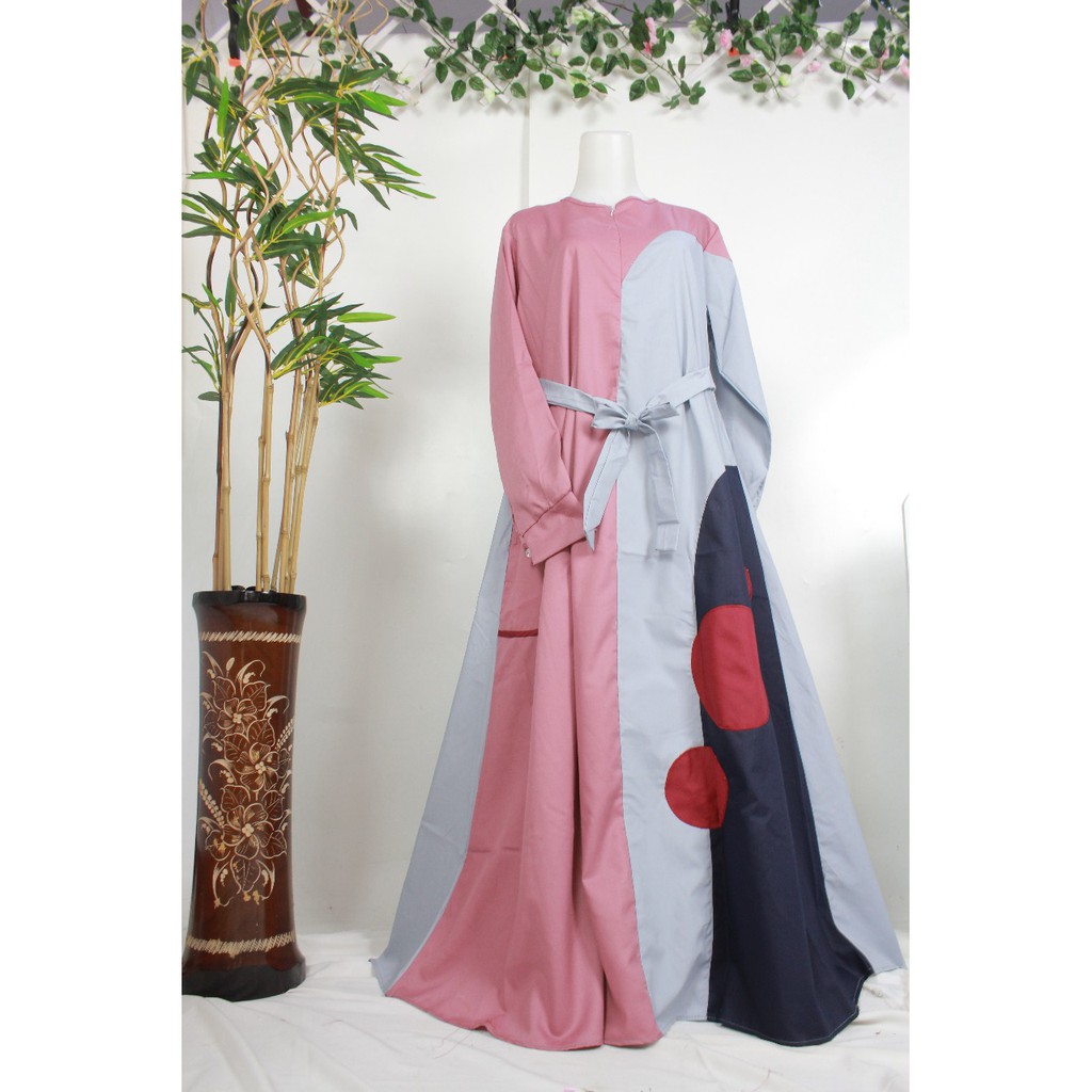 FAUZIAH DRESS TOYOBO gamis syari busana muslim baju wanita modis katun jepang terbaru modis premium