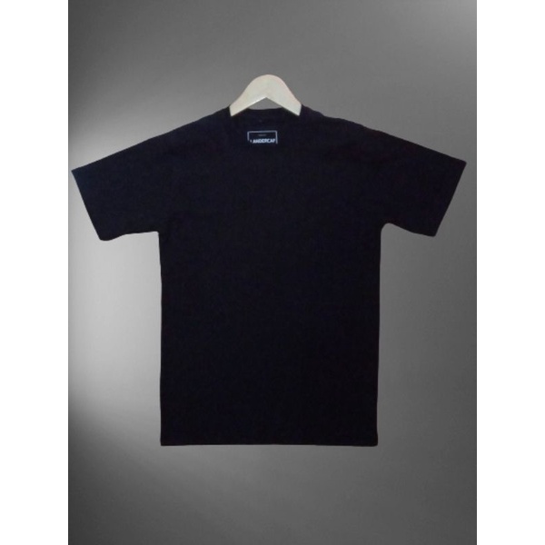 LANDERCAF BAJU KAOS POLOS PRIA/WANITA COTTON COMBED 30S HITAM