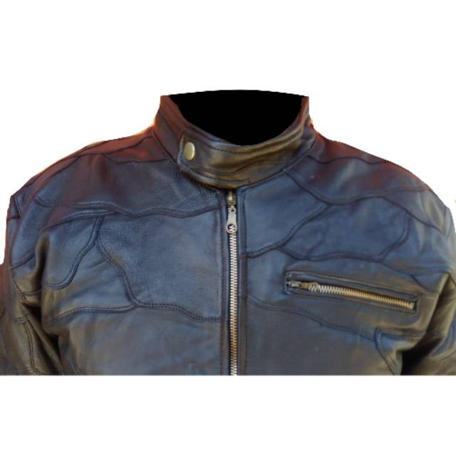 JAKET KULIT DOMBA ASLI MOTIF BATIK