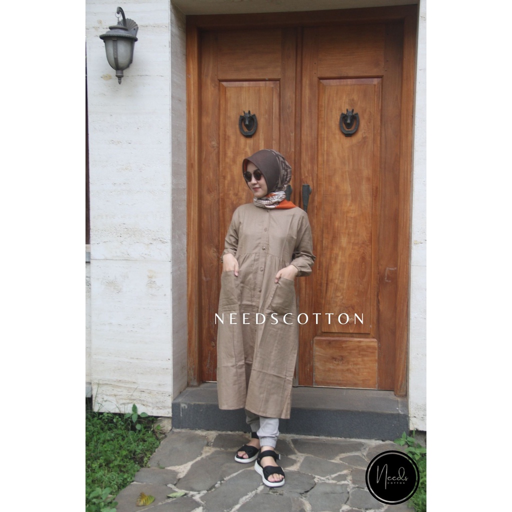 POCKU MIDI DRESS ORIGINAL | MIDI DRESS LINEN | LINEN | LONG DRESS | MIDI DRESS MURAH
