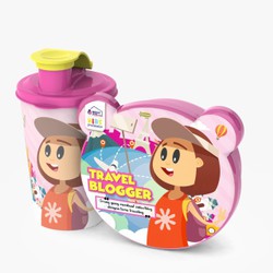 Tempat Makan Anak Biggy Catania / Lunch Box Catania Set Botol Minum / kotak makan minum botol es panas bekal anak sekolah piknik outdoor olah raga plastik