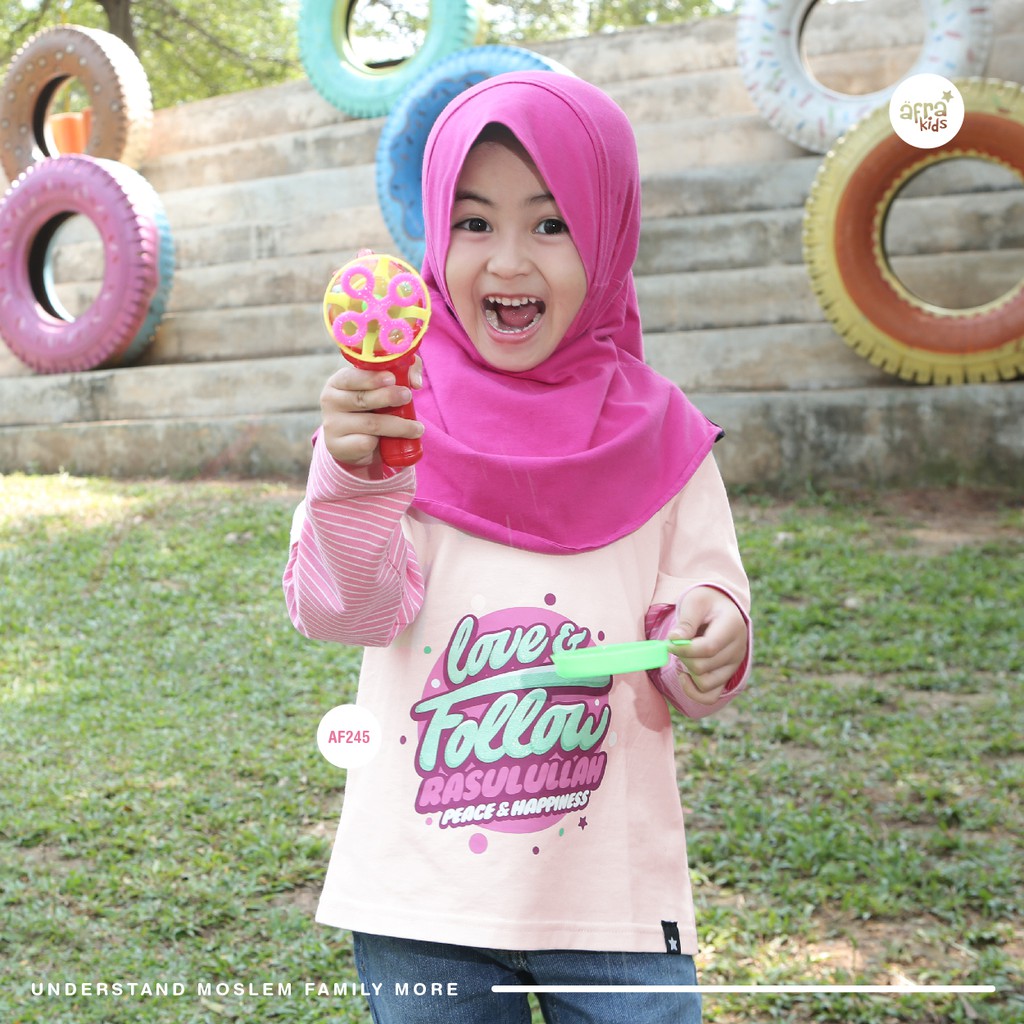 Kaos Anak Muslim Afrakids Lengan Panjang - T-Shirt Anak