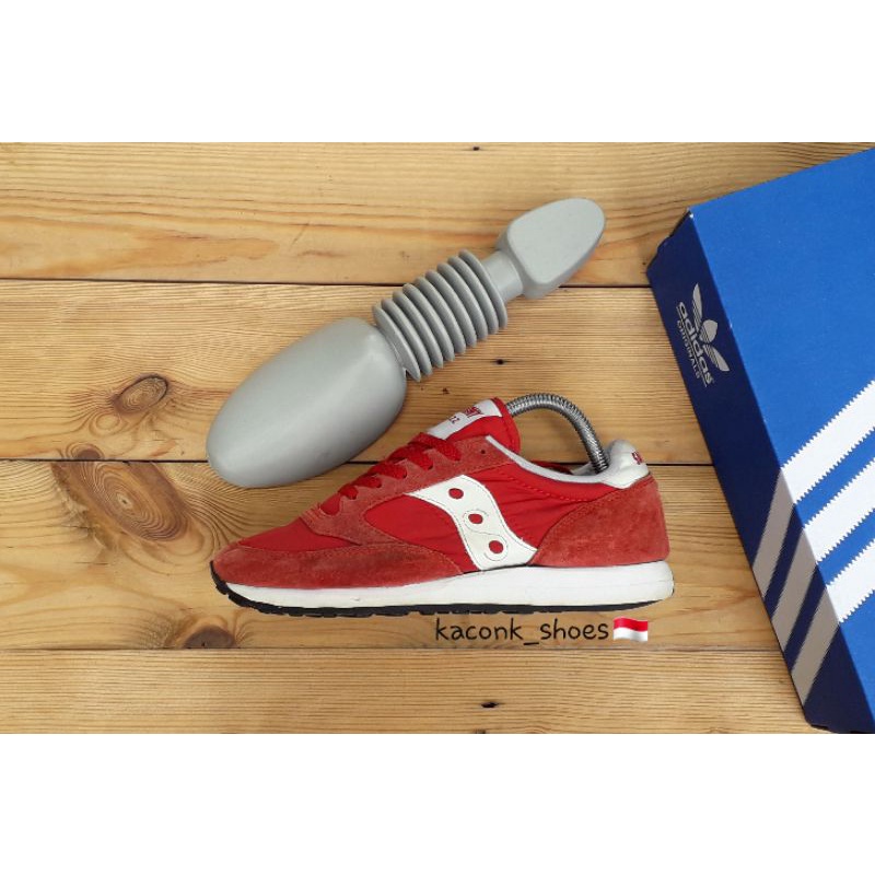 SEPATU SNEAKERS CASUAL SAUCONY JAZZ RED MERAH ORIGINAL