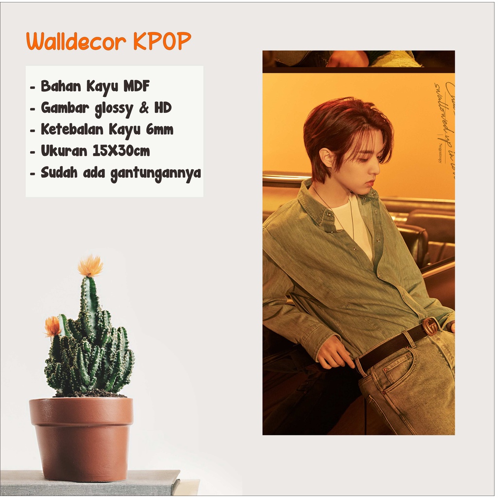 WALLDECOR DAY6 JAE UKURAN 15X30 CM WALL DECOR POSTER KAYU HIASAN DINGDING KPOP KOREA GLOSSY