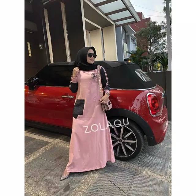 ZOLAQU original | Gamis zolaqu pink terbaru