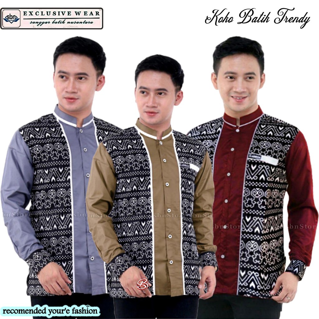 BAJU KOKO BATIK, BAJU BATIK MODERN, BAJU MUSLIM BATIK