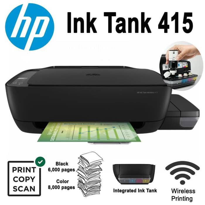 Printer HP Ink Tank 415 HP 415 (Print Scan Copy WiFi) Garansi Resmi