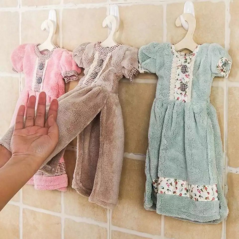 VS BG - LAP TANGAN BELUDRU LUCU MODEL BAJU / HANDUK GANTUNG DAPUR LEMBUT / HAND TOWEL