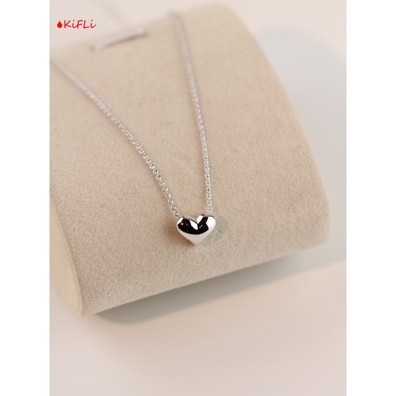 Kalung Love Rantai Bentuk,Hati Lapis Emas Dengan Liontin, Bentuk Hati Valentine