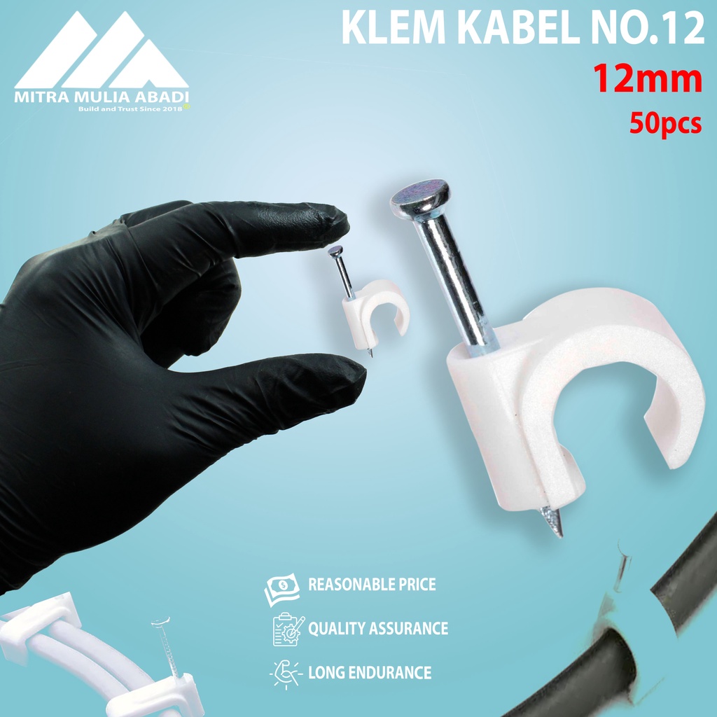 Klem kabel clip kabel cable no 12 mm no.12