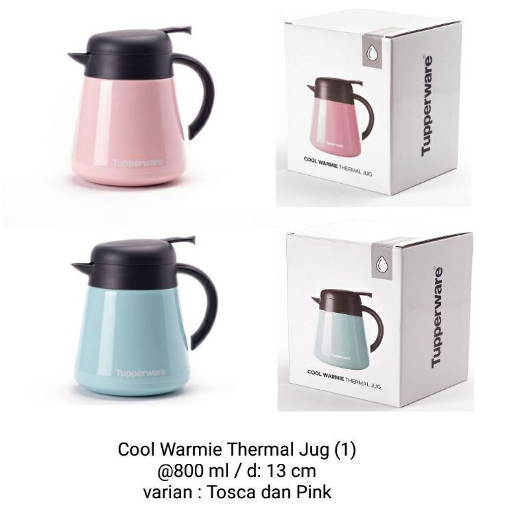 

Tuperware Cool Warmie Thermal Jug Toska / Pink 800ml Teko
