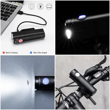 Lampu Depan Sepeda Rockbros V6 400LM Bicycle Headlight Waterproof