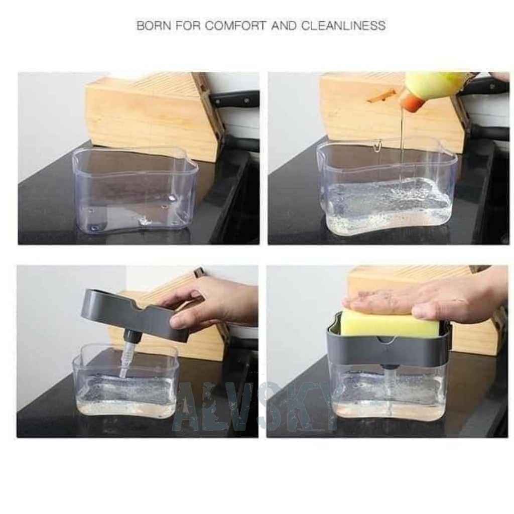 DISPENSER SPONGE SABUN FREE SPONGE 2 IN ONE