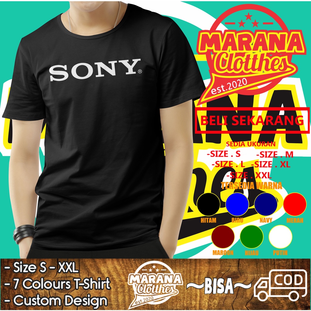 Kaos SONY logo Baju Distro