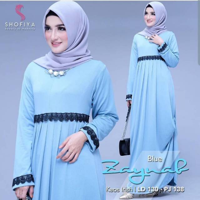 DRESS MUSLIM PESTA / ZAENAB DRESS / BUSANA MUSLIM SIMPLE