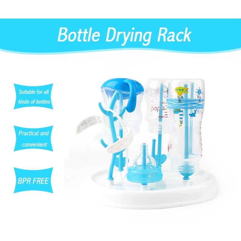 Rak Botol Susu Bayi / Drying Rack / Rak Pengering Botol Susu / Tempat Botol Susu Bayi Empeng Dot