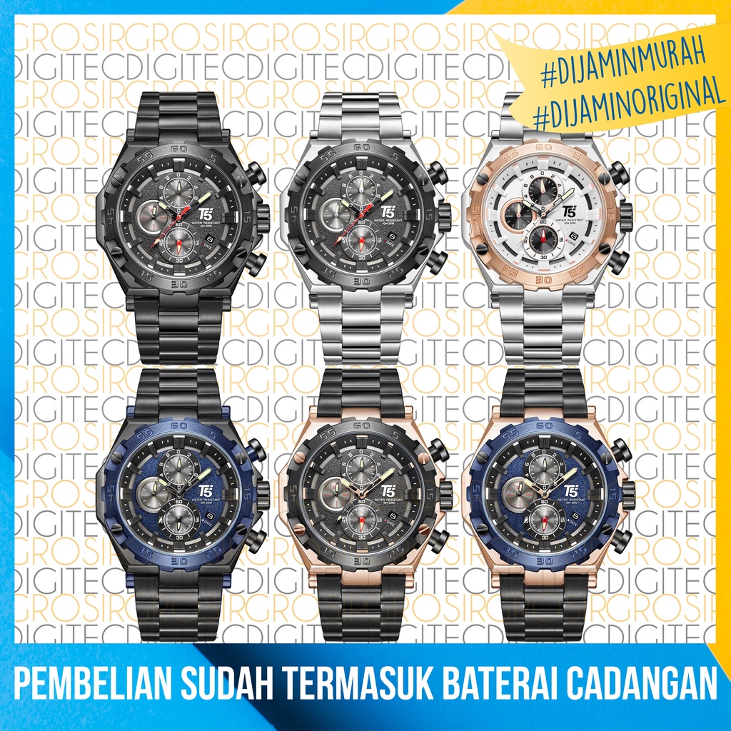 Jam Tangan T5 H 3847G Original Dan Anti Air Jam Tangan Pria